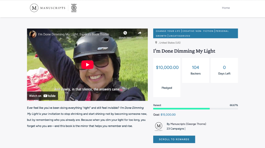 Campaign Website Header and Goal Tracker