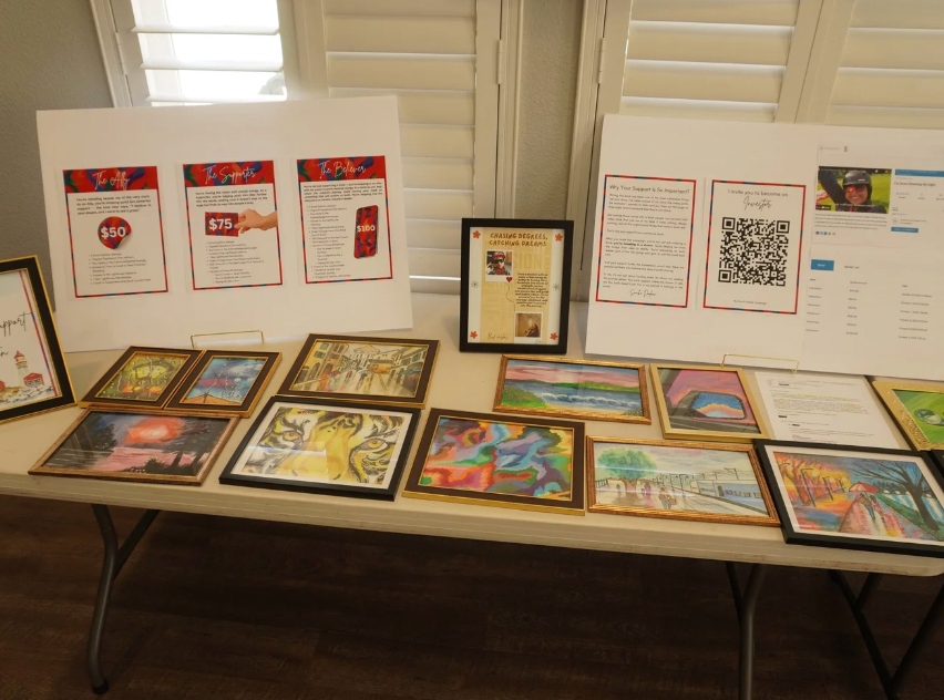 Exhibition Table with Book Art