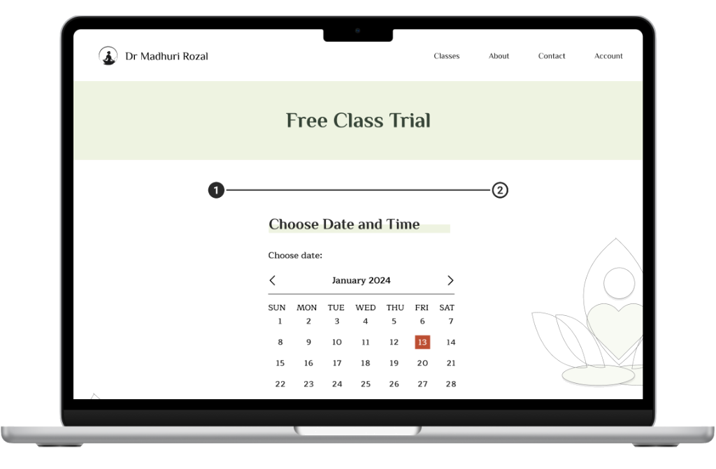 Free Trial Booking Laptop Mockup