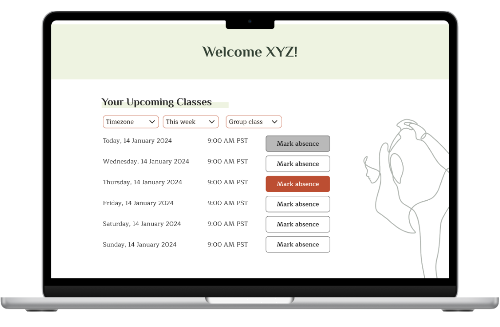 Absence Notification Laptop Mockup