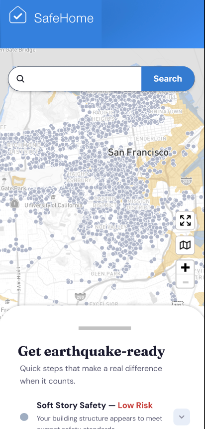 SafeHome SF Mobile UI