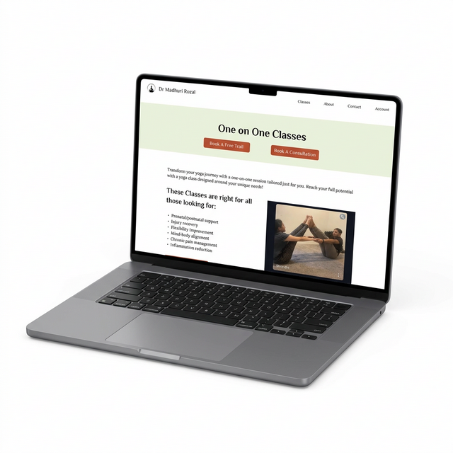 Yoga Studio Laptop Mockup